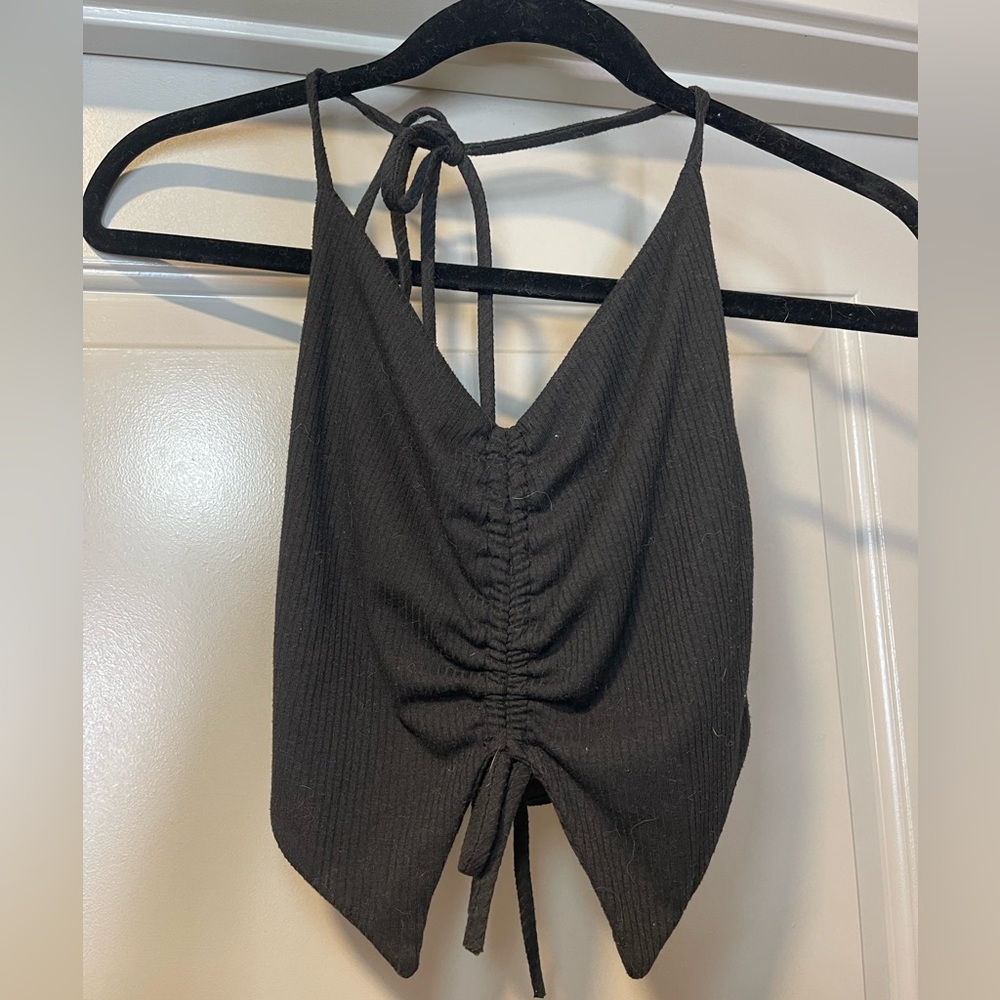Black Ruched Women’s Top